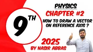 Physics 9th||Chapter 2||Kinematics||How to draw a vector on page|Example 2.1 and 2.2||