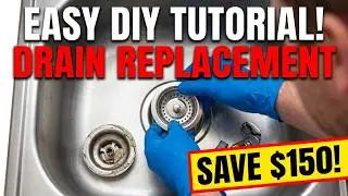 How To Replace and Install Kitchen Sink Drain Strainer to Stop Leaks!