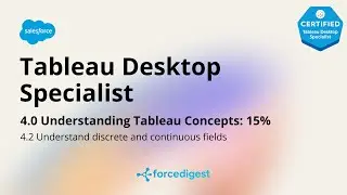 Tableau Desktop Specialist - Certification Exam Full Course Vol. 4.2