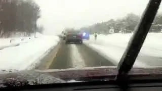 Huge roll over car flipped on RT6 past Burger King