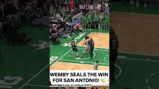 nba@wemby comes up with a pair of buckets down the stretch, securing the win for the @spurs! 👽🙌2
