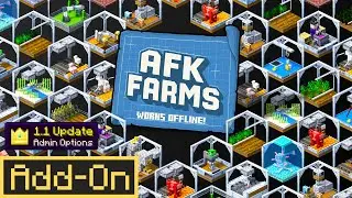 AFK FARMS 1.1 ADD-ON Works OFFLINE in Your Minecraft Survival Worlds!
