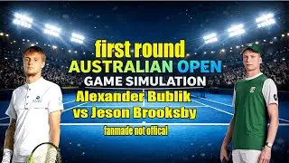 Australian Open | Alexander Bublik   vs Jeson Brooksby  | [18 Jan 2026] | Gameplay Simulation