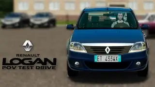 [City Car Driving] Renault/Dacia Logan (POV Test Drive) Gameplay.