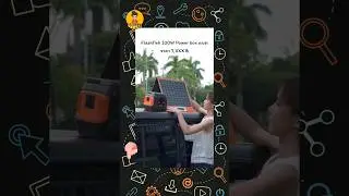 FlashFish A301 220V 320W สำรองแบบพกพา Power Station 80000mAh Solar Generator 100W PD CPAP ฉุกเฉิน