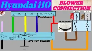 i10 Blower Switch Wiring Connection in Hindi // Hyundai i10 blower motor wiring diagram 👍👍👍