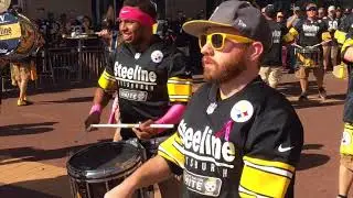 Steelers drum line bangs out 'Here We Go!'