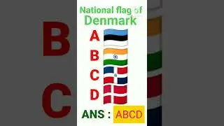 National flag of Denmark. #youtubeshorts