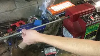 LATHING long bar stock on a harbor freight mini lathe