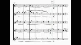 Gymnopedie No 1 by Erik Satie arranged for Saxophone Quintet by Jonathan Eno