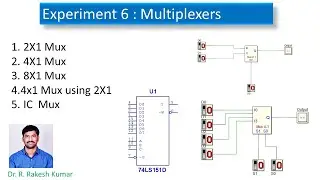 STLD Lab Experiment 6: Multiplexers || 2X1 || 4X1|| 8X1|| IC 74151