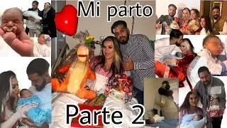 Mi parto 🤰🏽parte 2 + reacciones al conocer al bebe + mas blog en el hospital / Amara LaModelo 👠