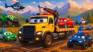 Rescue Mission on the Rails 🚓🚁 Tow Truck Saves the Day! 🚗💨 | Cars Cartoon