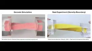 Comparison between Genesis simulation and real physical experiments