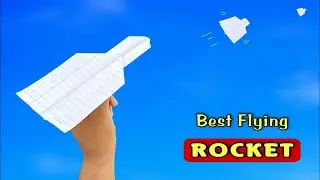 Best flying rocket plane, notebook paper flying rocket, new origami rocket, flying rocket with paper