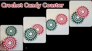 How To Crochet Candy Coaster || Crochet Coaster