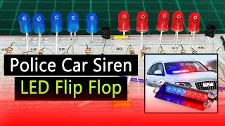 Diy Police Car Siren LED Flip Flop Chaser Circuit With Cd4017 And NE555 Timer IC | Siren Led Effects