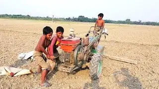 Best Way to Machine Start - Power Tiller Starting & Driving Techniques - Daily Machine Work