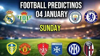 FOOTBALL PREDICTIONS TODAY 04 JANUARY 2026 | PREMIER LEAGUE | SERIE A | SPAIN LALIGA | AUSTRALIA
