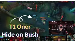 T1 ONER *HIDE ON BUSH* to kill GEN Peanut!