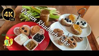 49. Dukan Rhubarb Cake / Muffins with cinnamon and blueberries
