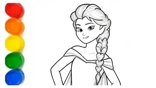 Elsa frozen | how to draw for kids and toddlers
