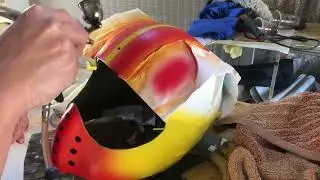 Custom helmet airbrush Harley Davidson vintage 
