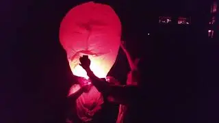 2011 Chinese lantern launch from our dock on eastwood lake