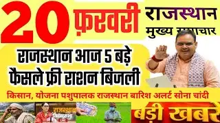आज राजस्थान किसान फ्री योजना बड़ा फैसला  | 20 फरवरी 2026 | Today Breaking News Rajasthan