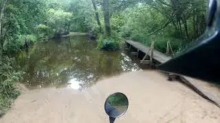 Fording Frensham Little Pond Brook at Frensham in Surrey