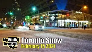 Toronto Snowfall warning on February 15 2021- walking in the Yorkville Neighbourhood