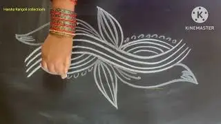 Easy dhanurmasam 2 in1 padi kolam muggulu | Rangoli| | muggulu | kolam #Harsha Rangoli collection's