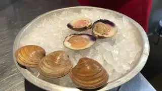 Clams on the half shell - get them at Pelican Seafood in Ottawa