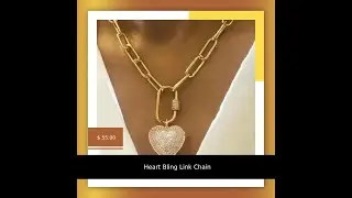 Heart Bling Link Chain