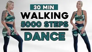30 MIN 5000 STEPS WORKOUT 👟 | Fun Fast Walking Dance Workout, Full Body No Equipment No Jumping