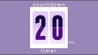 20 min countdown timer / violet design &bull; flip timer &bull; no music &bull; only bell / productivity