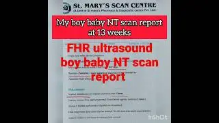 Ultrasound NT scan report boy baby at 13 weeks #shorts #boybaby #genderreveal #ultrasound