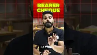Cross Cheque vs Bearer Cheque #Shorts #CA #PW