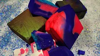 Dyed AD Soft Blocks | ASMR | Gym Chalk | Crunchy | Oddly Satisfying | 153