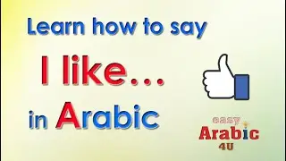 How to say: I like... / I don't like... in Arabic.... أحب .../ لا أحب