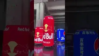 Customized Special Beer Bottle Can Shape Flexible LED Screen Full Color Advertising Can LED Display