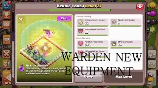 WARDEN NEW EPIC EQUIPMENT IN CLASH OF CLANS