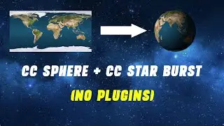 PNG World Map to 3D Earth (CC Sphere) + Star Burst Effect in After Effects | Ae Cutz Tutorial