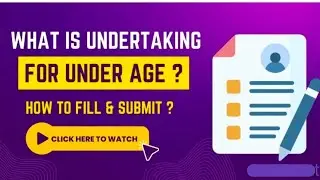 What is Undertaking for under Age __how to fill it Submit#econexofficial#youtube #pakistan #bissness