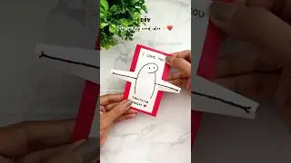 DIY pop-up hug card🤗❤️ #diy #craft #handmade #love #gift #couple #shorts #fyp #papercraft #foryou