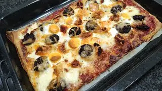 Pizza de sobrasada y morcilla 🍕Con el truco del 🥚