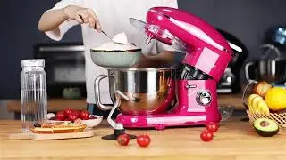 Facelle Stand Mixer, 660W 6 Speed Electric Kitchen Mixer with Pulse Button