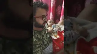 Dad soothing baby on call - best dad ever #workfromhome #shorts #babyshorts #cutebabyvideos #dadson
