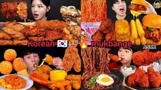 Extreme spicy chicken Spicy Korean Ramen Spicy burger Compilation 