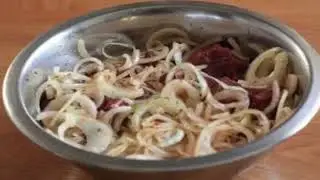 Шашлык из говядины на шампурах